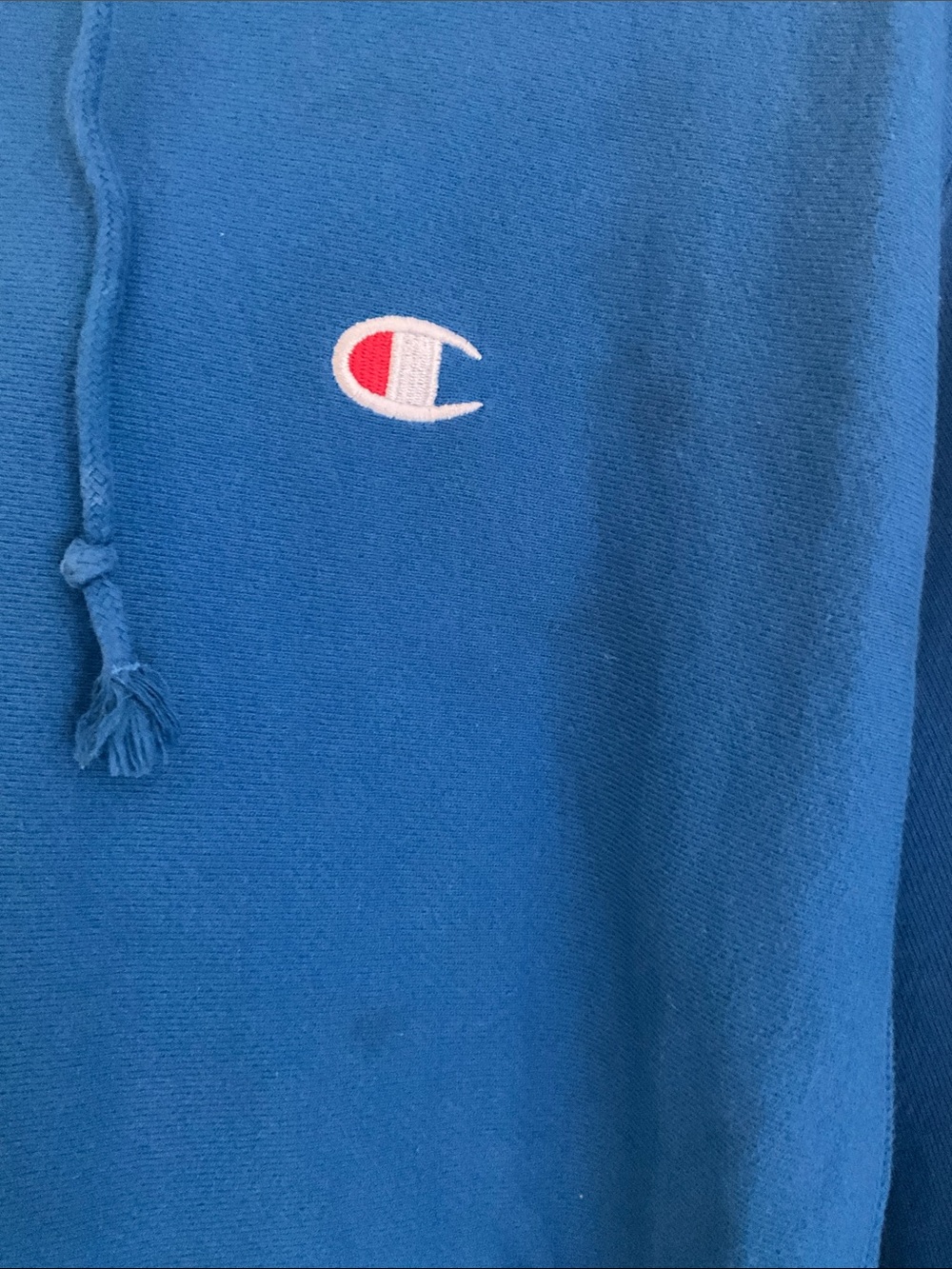 Champion Men's Teal-Blue Hooded Sweatshirt - Picture 2 of 4